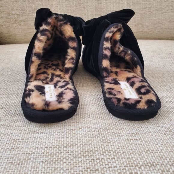 Kate Spade Black Bow Slippers Sz 6 - Picture 6 of 11
